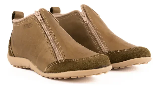 Bota Zipper Verde Dos Cierres Vanzetti
