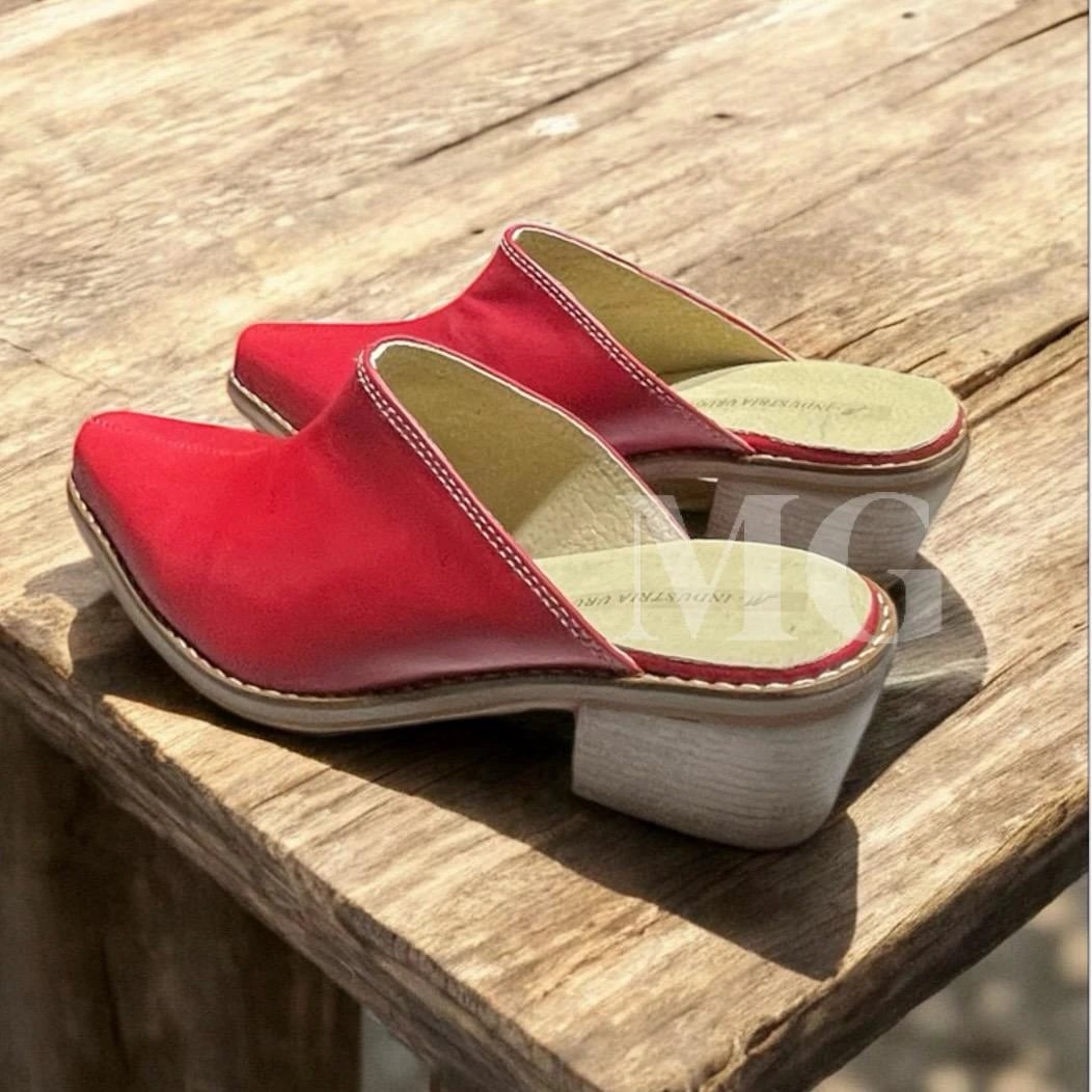 Zuecos De Cuero Varios Colores