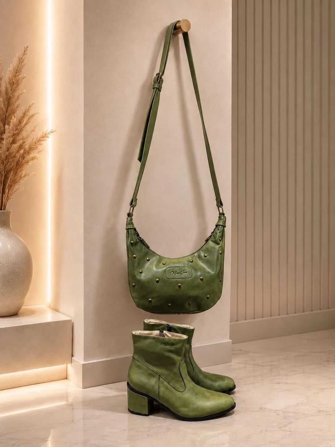 Sets Botas Aurora y Cartera Greta Verde