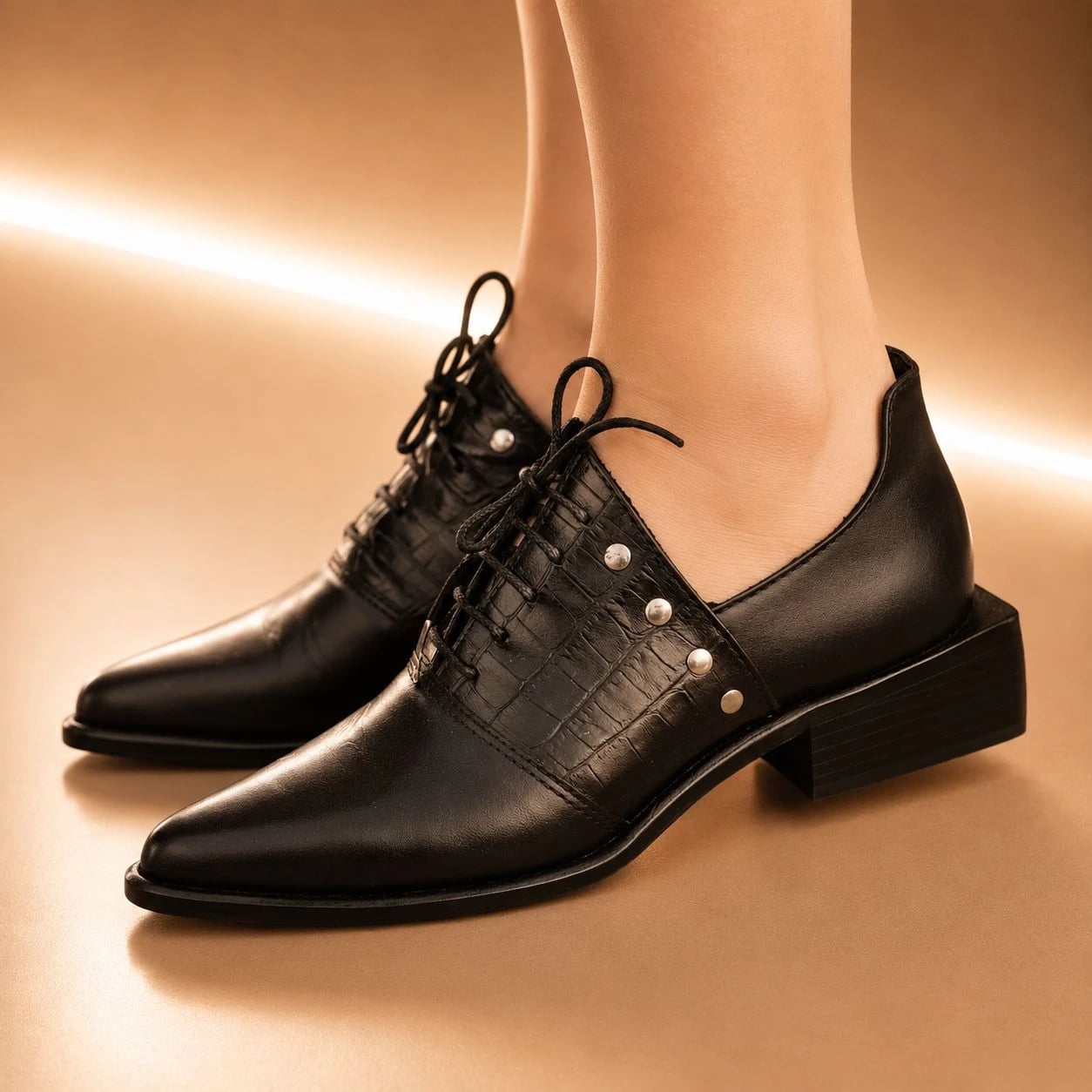 Zapatos Croco con Tachas