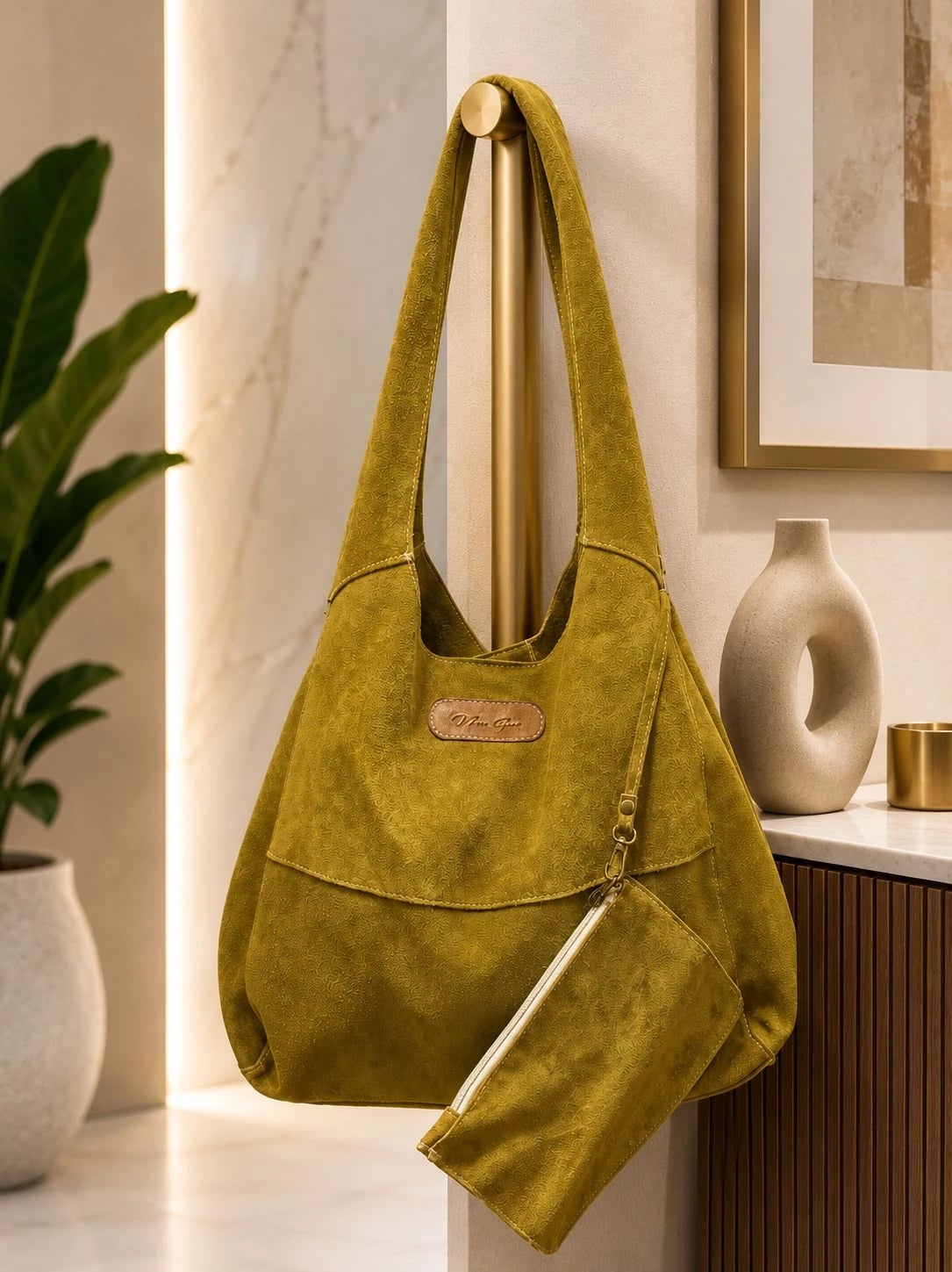 Cartera Marieli de Gamuza