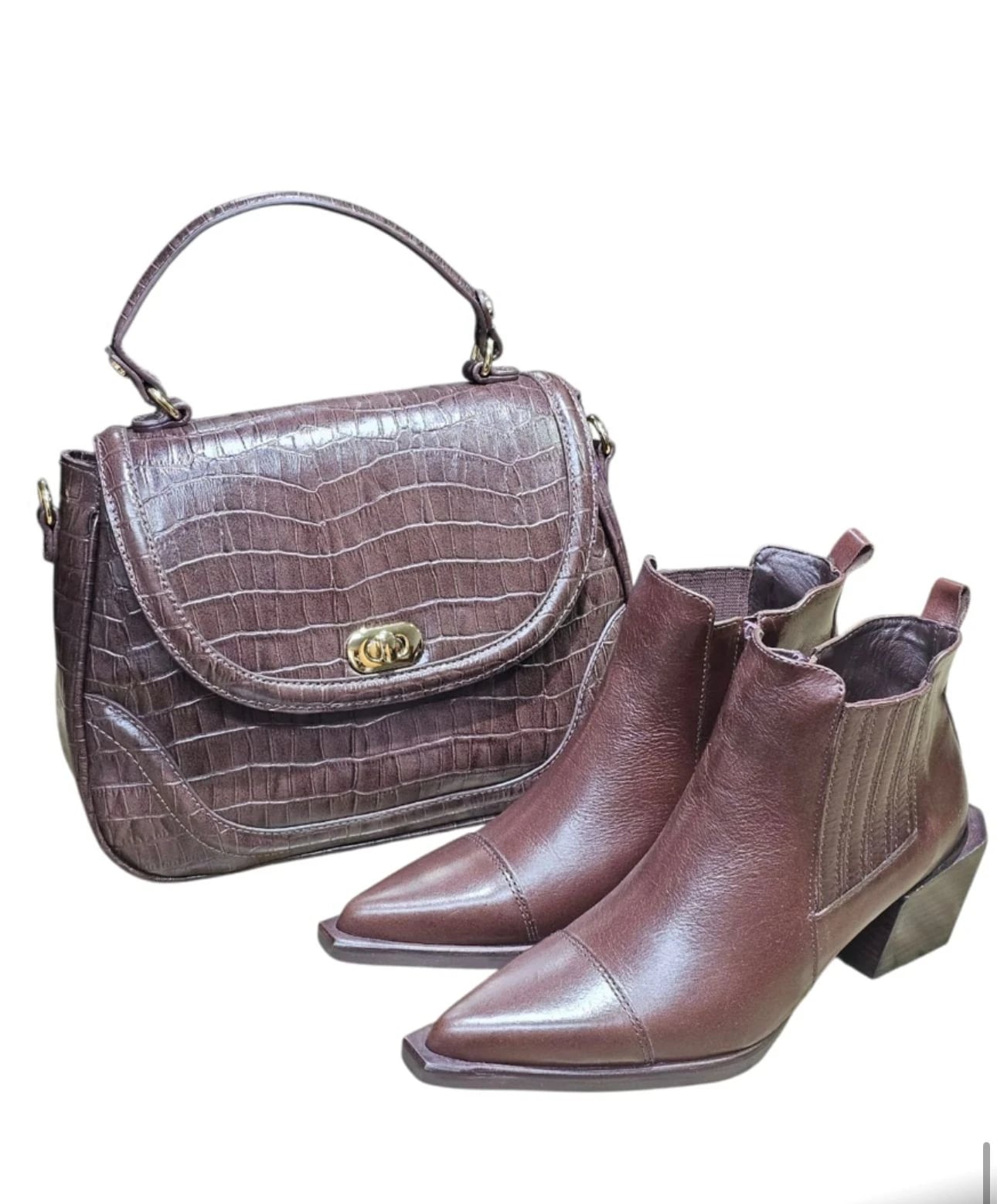 Sets Cartera Croco y Botineta
